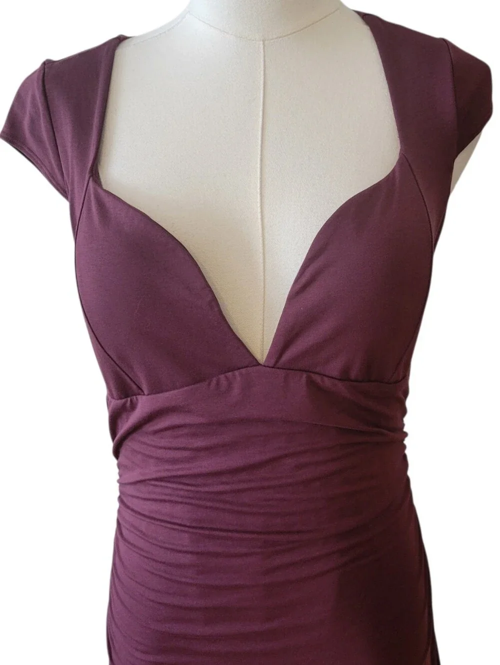 Abercrombie & Fitch Cabernet Ruched Long Maxi Dress Size Medium